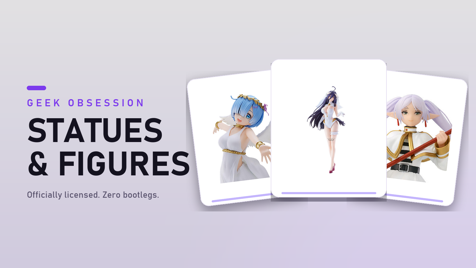 Statues & Figures — Rem, Albedo and Frieren figures from Geek Obsession