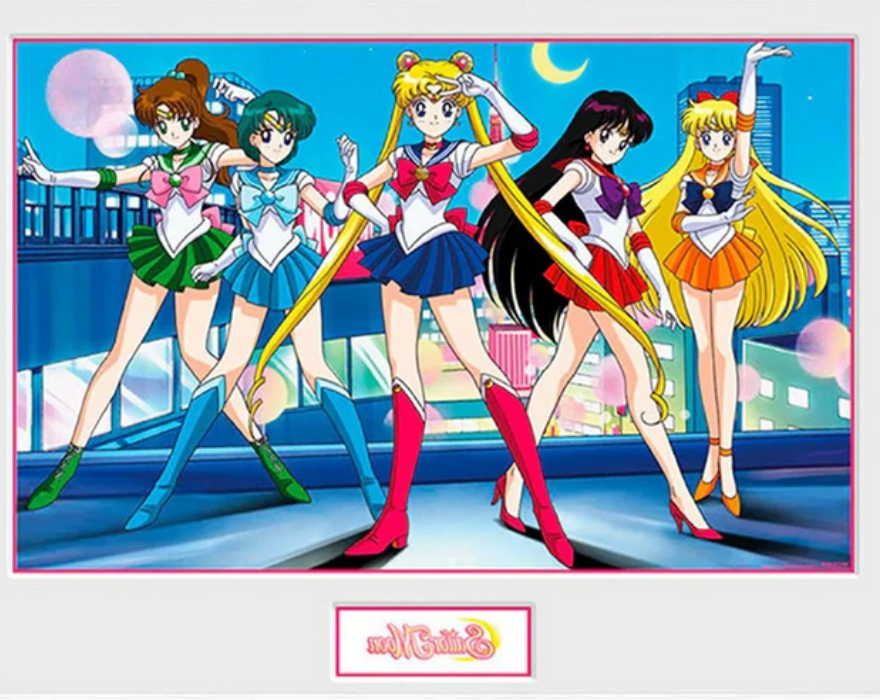 Sailor Moon Group Framed Art Print